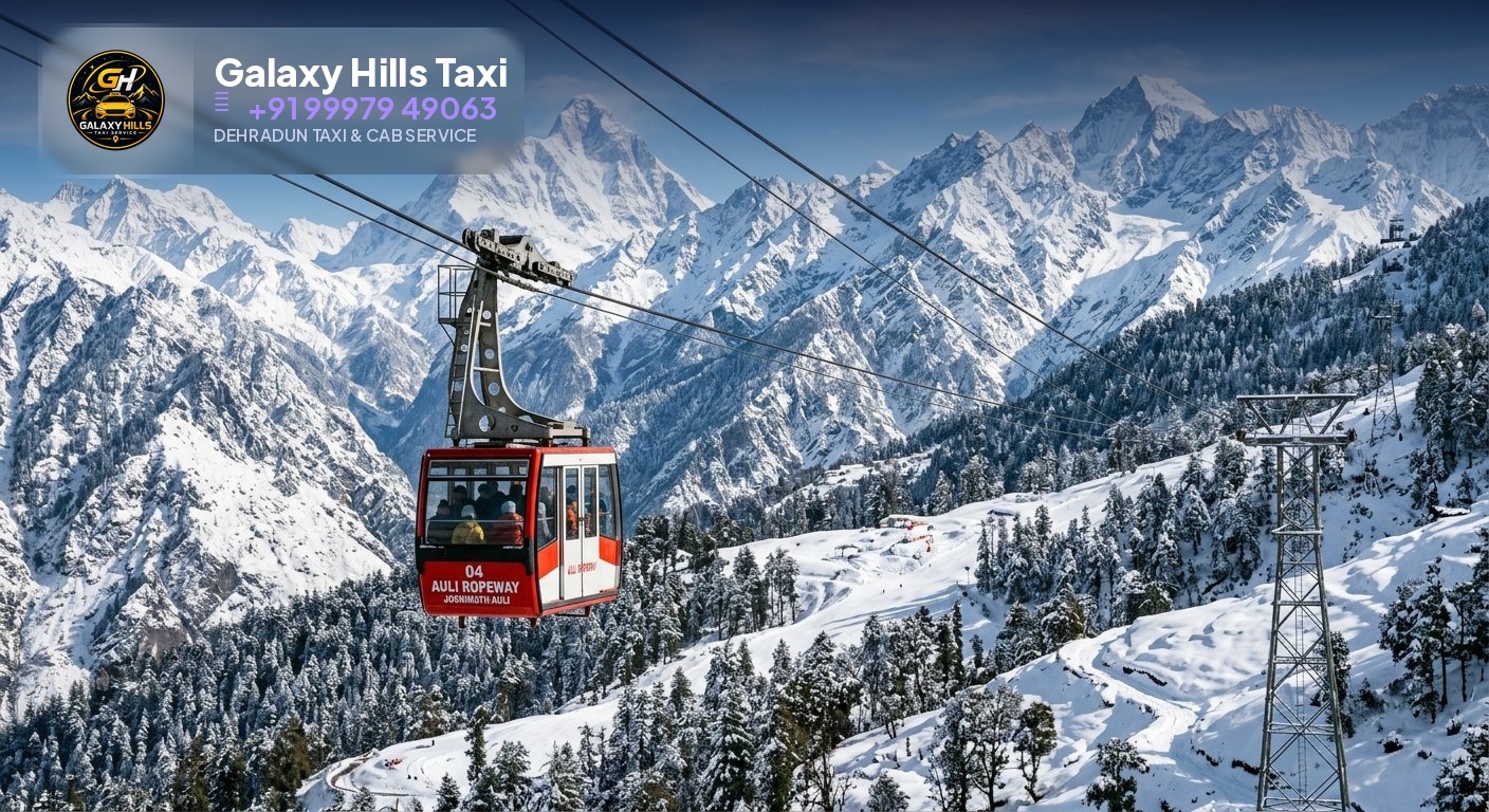 Auli snowfall taxi 2026 route