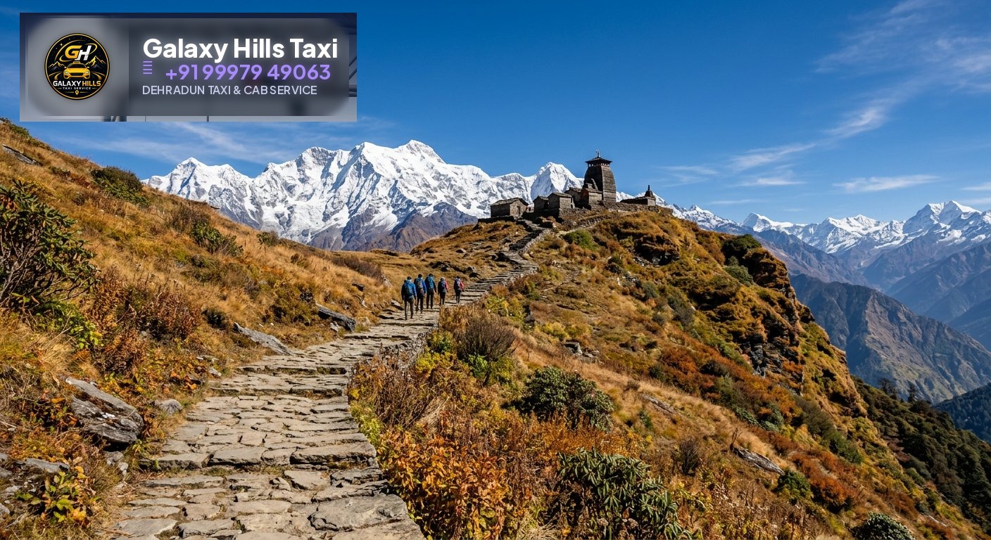 Tungnath trek trail with Himalayan panorama autumn 2026