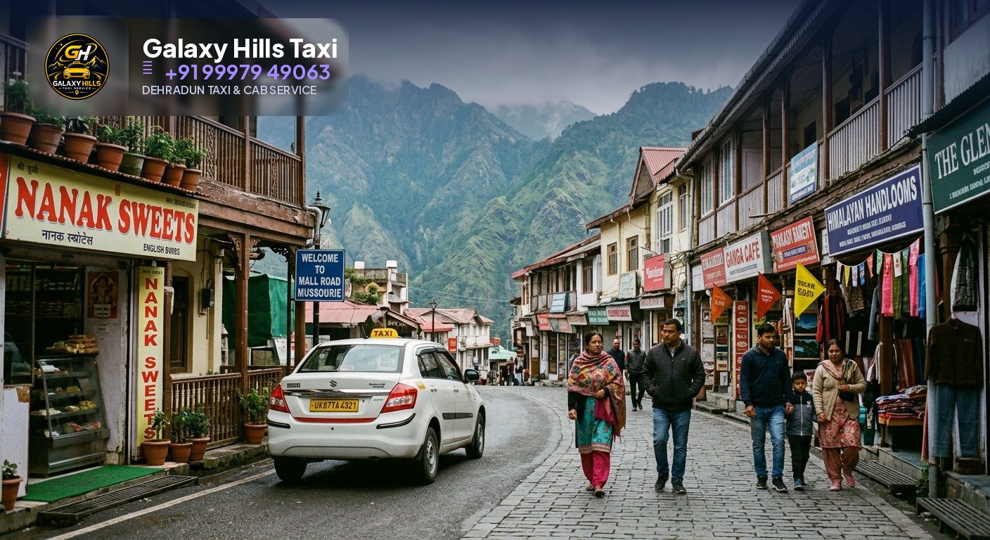 Dehradun to Mussoorie taxi fare 2026 route