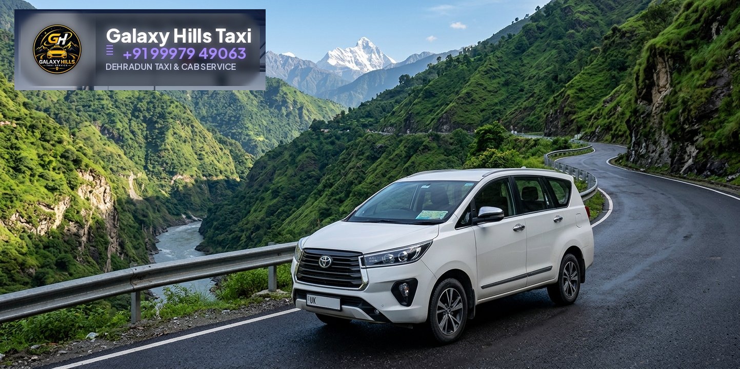 Galaxy Hills Innova Crysta on Joshimath-Govindghat highway for Valley of Flowers trip