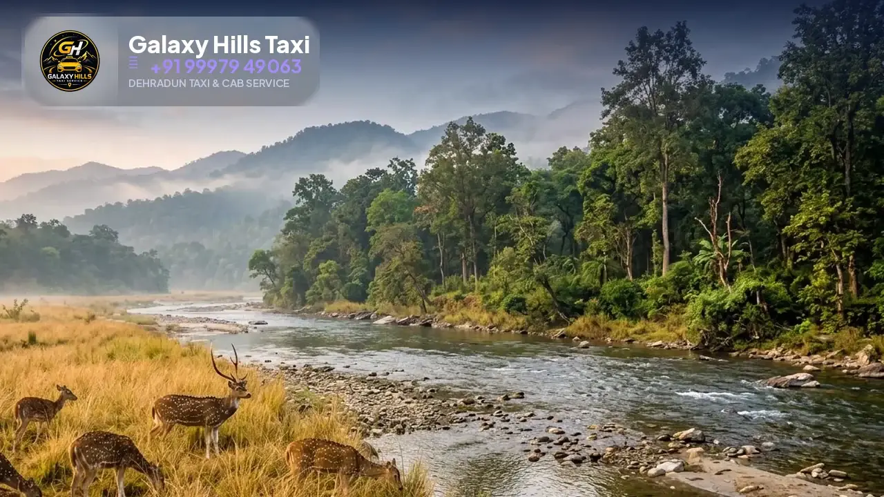 Dehradun to Jim Corbett taxi — Galaxy Hills Taxi Service Dehradun