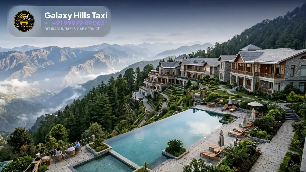 Dehradun to JW Marriott Mussoorie taxi — Galaxy Hills Taxi Service Dehradun