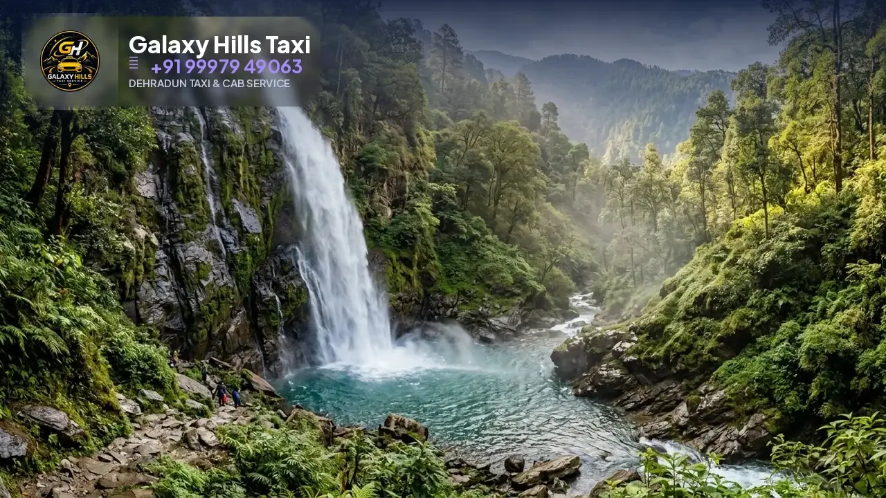Dehradun to Tiger Falls taxi — Galaxy Hills Taxi Service Dehradun