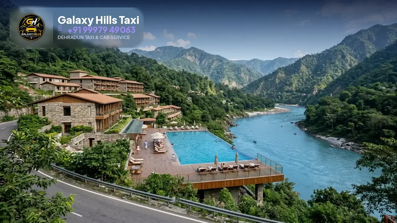 Jolly Grant Airport to Taj Rishikesh taxi — Galaxy Hills Taxi Service Dehradun